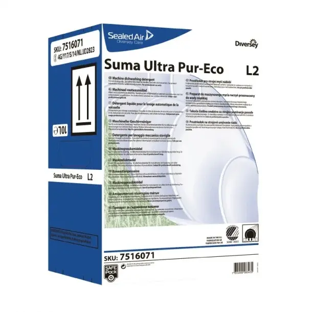 [10837] Maskinopvask, Diversey Suma Ultra Pur-Eco L2, 10 l, SafePack, til blødt vand, uden klor, farve og pa, (1 stk.)