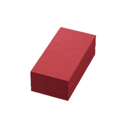 Serviet, 3-lags, 1/8fold, 33x33cm, bordeaux, Duni, (1000 stk.)
