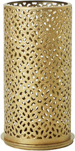 [16107] Fyrfadslysholder, metal, 140x75mm, Bliss guld, Duni, (4 stk.)