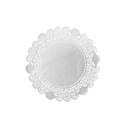 Mellemlægsserviet, kagepapir, Doilies, rund, 10cm, hvid, Duni, (2000 stk.)