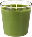 Fyrfadslys i glas, 65x65mm, Switch & Shine Refill, bladgrøn, Duni, (12 stk.)