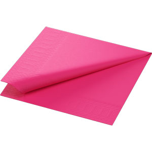Frokostserviet, 3-lags, 33x33cm, Fuchsia, Duni, (1000 stk.)