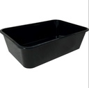 Plastbakke, Nudelbakke, 16,9x11,6x4,8cm, 650 ml, sort, PP, 1-rums, tilhørende 10986, kan bruges i mikroovn, (500 stk.)