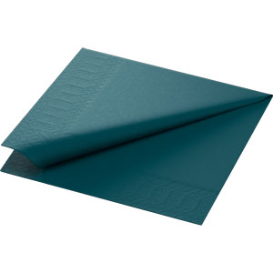 Frokostserviet, 3-lags, 33x33cm, "Ocean Teal", Duni, (1000 stk.)