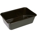 Plastbakke, 16,9x11,6x5,3cm, 750 ml, sort, PP, 1-rums, til mikroovn, tilhørende 10986, (500 stk.)