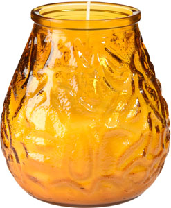 [16180] Glaslys, 100x100mm, Venezia AMBER, Duni, (12 stk.)