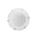 Mellemlægsserviet, kagepapir, Doilies, rund, 17cm, hvid, Duni, (2000 stk.)