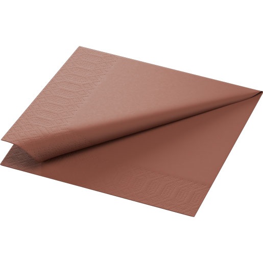 Frokostserviet, 2-lags, 33x33cm, kastanje, Duni, (2000 stk.)