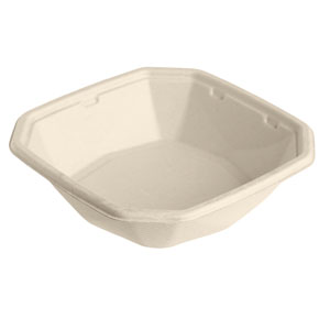 Skål, "Octabagasse", bagasse, brun, 400ml, Duni, (300 stk.)