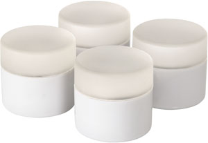 [16227] LED minilys, 48x50mm, multifarvet, ekstratilbehør, Duni, (4 stk.)