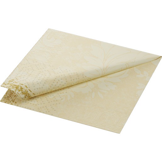 Frokostserviet, 3-lags, 33x33cm, Royal creme, Duni, (1000 stk.)