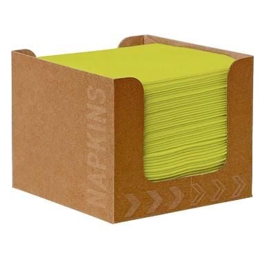 [16241] Kaffeserviet i papæske, bio, Dunisoft, 20x20cm, kiwi, Duni, (1200 stk.)