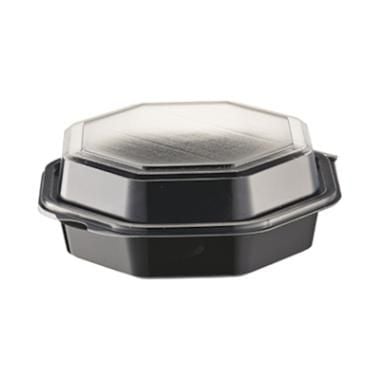 [10859] Multiboks med låg, 16x16x6cm, Octaview sort/klar, ps, Duni, (405 stk.)