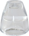 Lysestage t/ kronelys & fyrfadslys, glas, 75x70mm, 2-i-1, klar, Duni, (12 stk.)