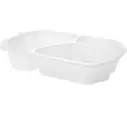 Bakke, take-away, bio, hvid, 3-rums, 250x159x48mm, Duni, (246 stk.)