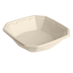 Skål, "Octabagasse", bagasse/PBAT brun, 650ml, Duni, (300 stk.)