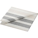 Middagsserviet, 3-lags, 40x40cm, Rigato sort, Duni, (1000 stk.)