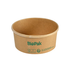 Skål, "Ronda", slim, pap/PLA, brun, 350ml, Duni, (525 stk.)