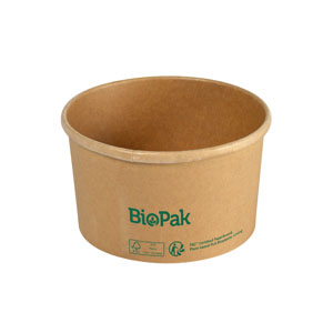Skål, "Ronda", slim, pap/PLA, brun, 550ml, Duni, (525 stk.)