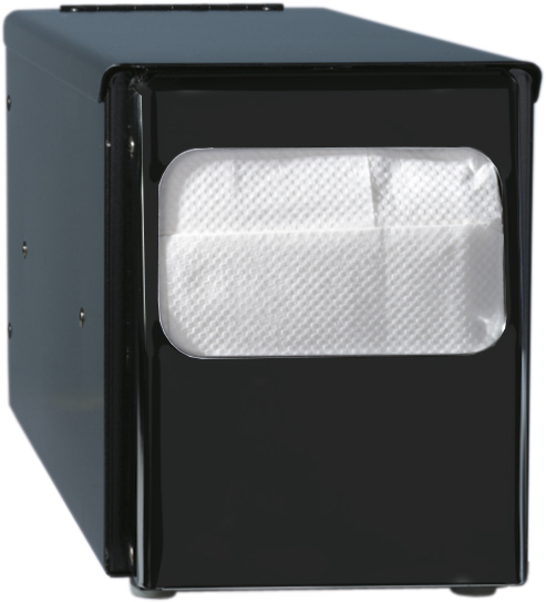 Servietdispenser, metal, F.25x30cm, sort, Duni, (1 stk.)