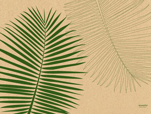 Dækkeserviet, Grass, 30x40cm, Leaf, Duni, (1000 stk.)