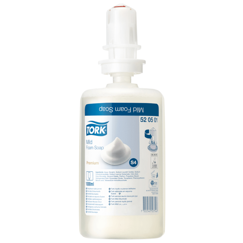 Skumsæbe, Tork S4 Premium, 1000ml, Med Parfume,0,4 ml Pr. Dosering, 520501, (1 Stk.)
