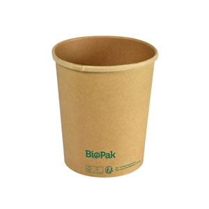 Skål, "Ronda", slim, pap/PLA, brun, 950ml, Duni, (525 stk.)