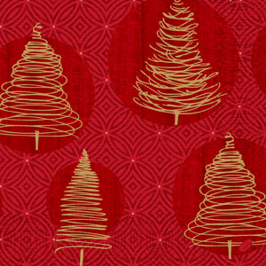 Middagsserviet, 3-lags, 40x40cm, "Elegant Trees", Duni, (1000 stk.)
