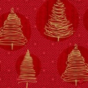 Middagsserviet, 3-lags, 40x40cm, "Elegant Trees", Duni, (1000 stk.)
