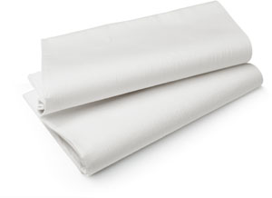 Borddug, Evolin, 127x220mm, hvid, Duni, (25 stk.)