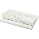Serviet, Dunisoft, 40x40cm, "Golden Stardust White", Duni, (360 stk.)