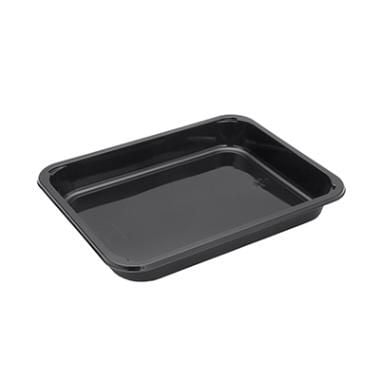 Ovnbakke, 900 ml, 22,7x17,8x2,9cm, rekt, sort, CPET, (368 stk.)