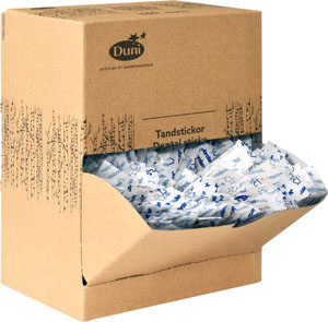 [16500] Tandstikkere, træ, 6x1000 stk, uprintet, Duni, (6000 stk.)