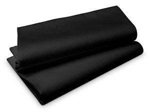 Borddug, Evolin, 127x220mm, sort, C&C, Duni, (25 stk.)