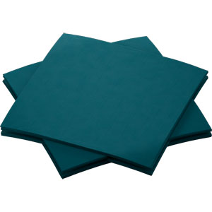 Serviet, bio, Dunisoft, 20x20cm, "Ocean Teal", Duni, (2880 stk.)
