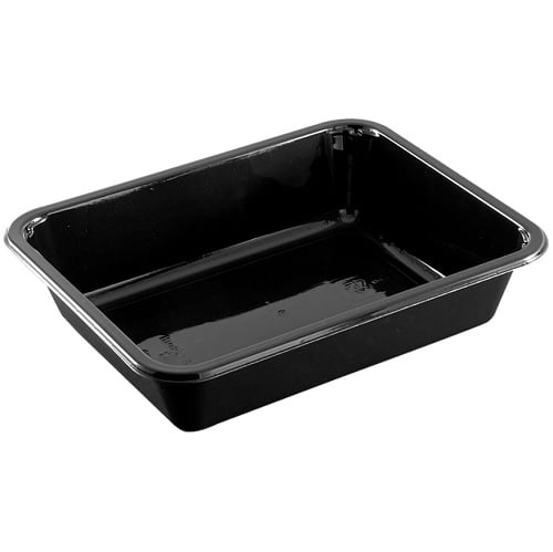 Bakke, 22,7x17,8x5cm, 1410 ml, sort, CPET, 1-rums, tilhørende 10350, (360 stk.)