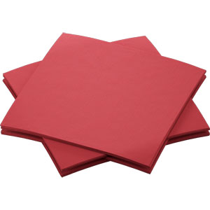 Serviet, bio, Dunisoft, 20x20cm, bordeaux, Duni, (2880 stk.)