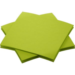 [16555] Serviet, bio, Dunisoft, 20x20cm, kiwi, Duni, (2880 stk.)