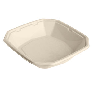 Skål, "Octabagasse", bagasse/PBAT brun, 1000ml, Duni, (400 stk.)