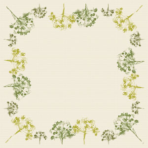 Stikdug, Dunicel, 84x84cm, "Green Umbles", Duni, (100 stk.)