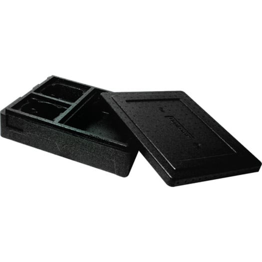 Termoboks, EPP, sort, 3-rums, 400x325x110mm, Duni, (6 stk.)