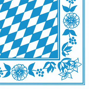 Serviet, airlaid, 40x40cm, "Bayernraute", Duni, (720 stk.)