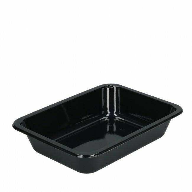 [16694] Bakke, lille, CPET, sort, 1-rums, 171x127x35mm, Duni, (900 stk.)