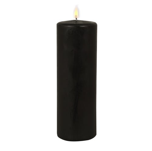 [10922] Bloklys, 18cm, Ø6cm, sort, 55 timer, paraffin, (12 stk.)