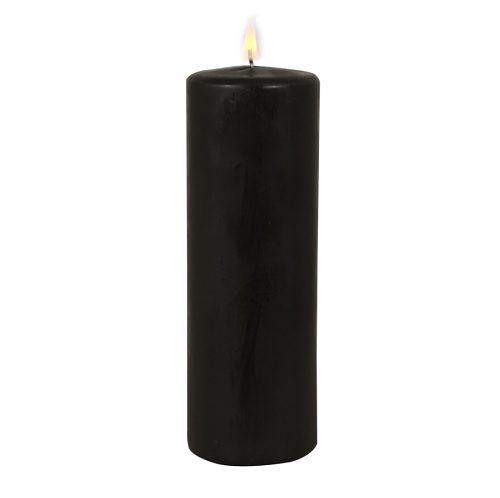 [10922] Bloklys, 18cm, Ø6cm, sort, 55 timer, paraffin, (12 stk.)