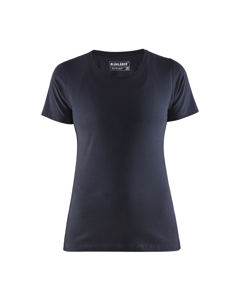 [17513-XS] Dame T-shirt, i farven Mørk Marineblå, Blåkläder, (1 stk.) (XS)