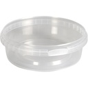 Condi bøtte, 3,8cm, Ø12,2cm, 250 ml, klar, PP, 1-rums, tilhørende 10952, (18 stk.)