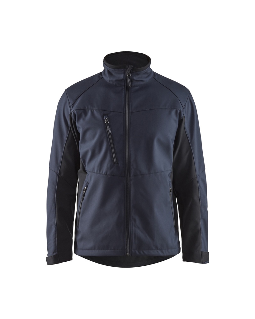[17241-XS] Softshell Jakke, i farven Mørk Marineblå/Sort, Blåkläder, (1 stk.) (XS)