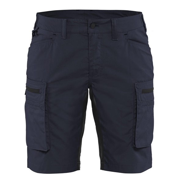 [17511-C30] Dame Service Shorts med stretch, i farven Mørk Marineblå/Sort, Blåkläder, (1 stk.) (C30)