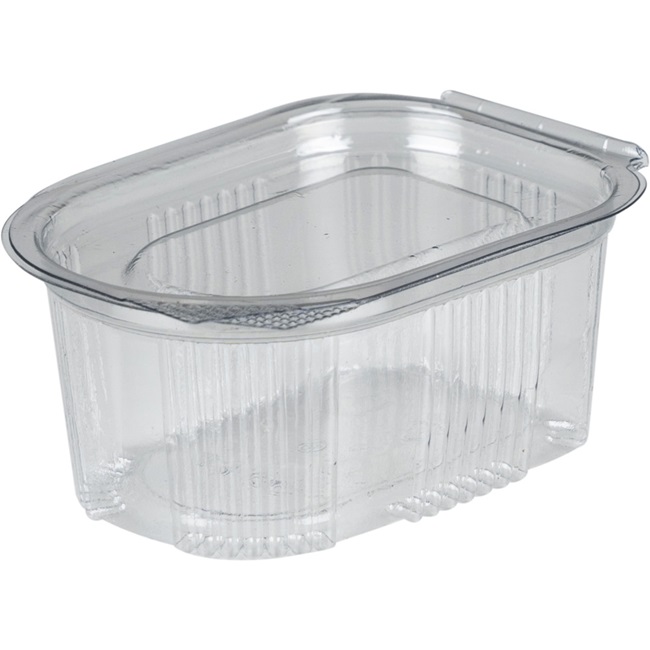 Portionsbæger, 30 ml, klar, RPET, med hængslet låg, (2000 stk.)